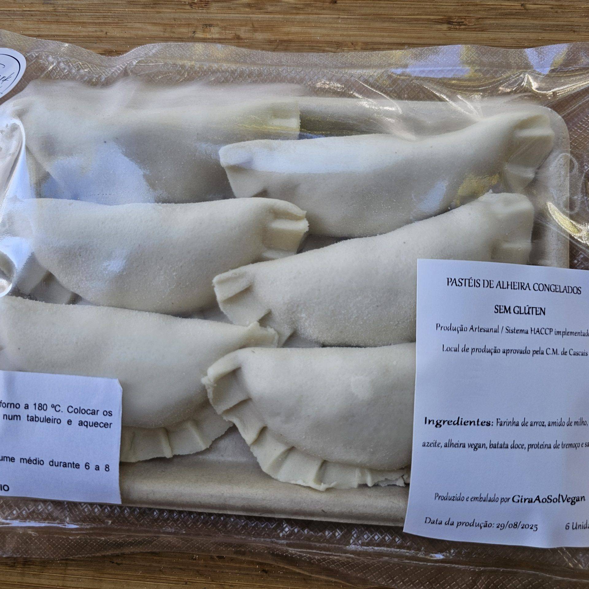 Pasteis de alheira congelados