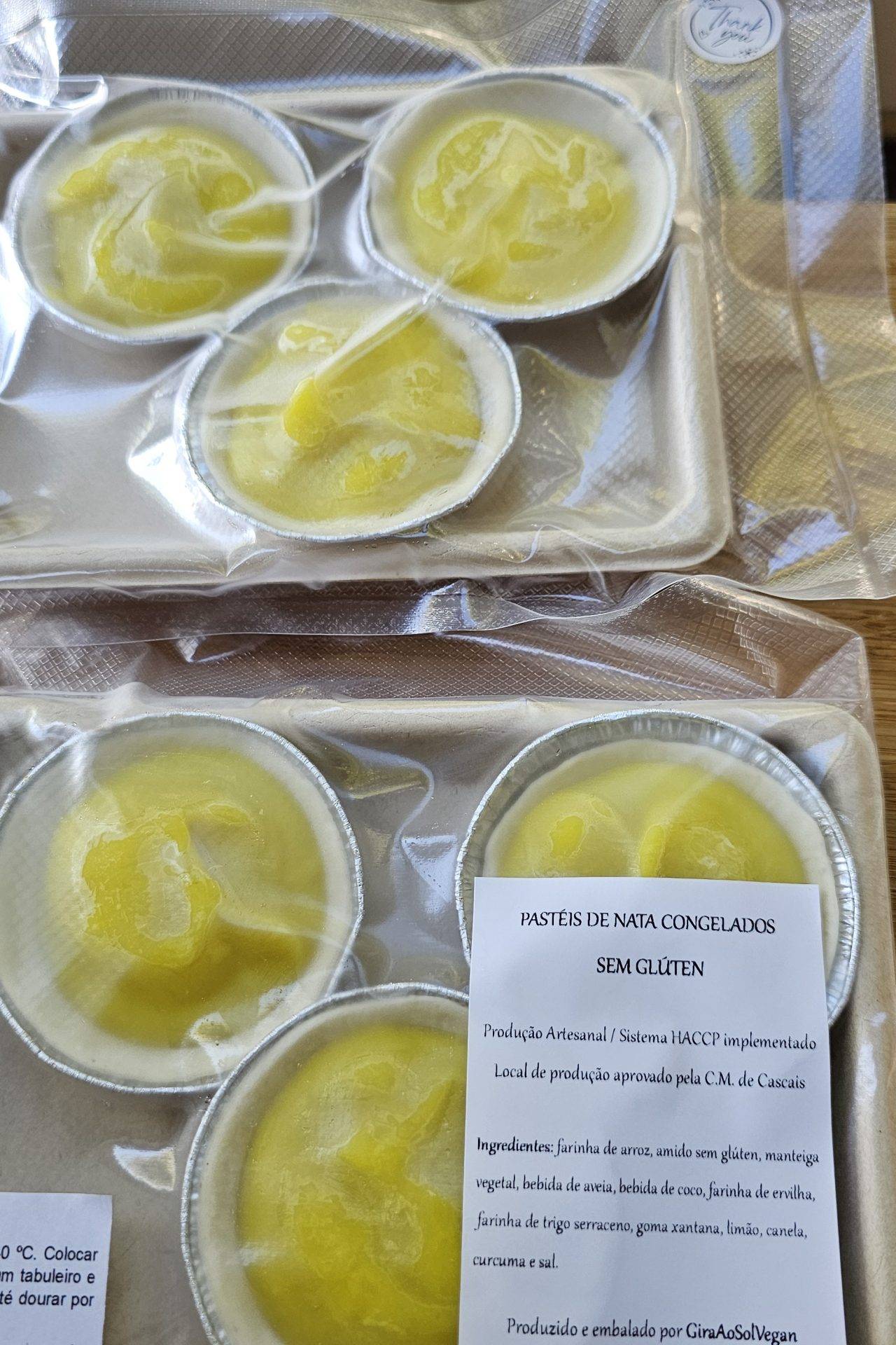 Pasteis de nata congelados