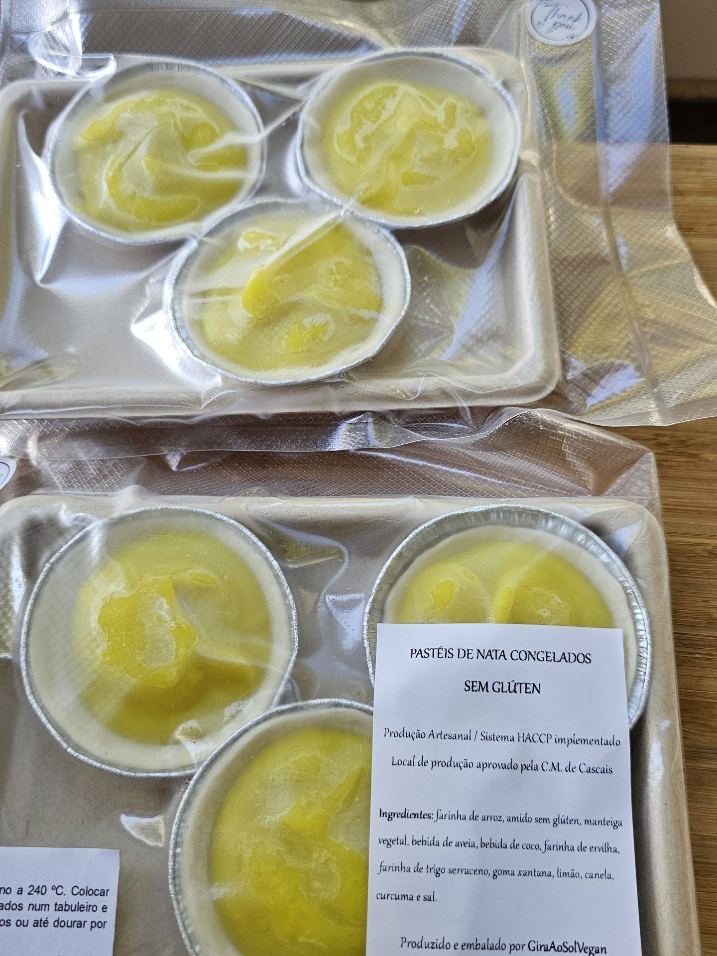 Pasteis de nata congelados