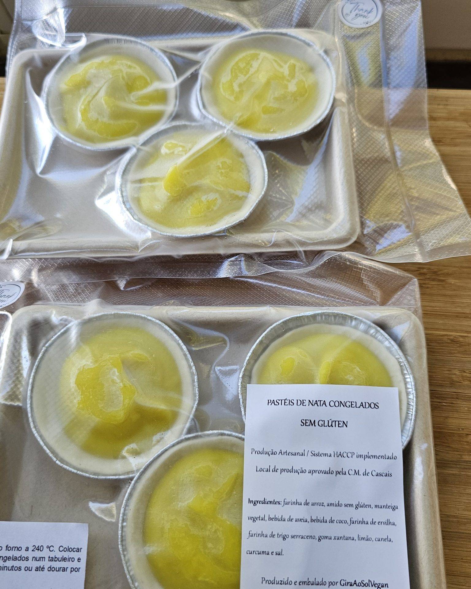 Pasteis de nata congelados